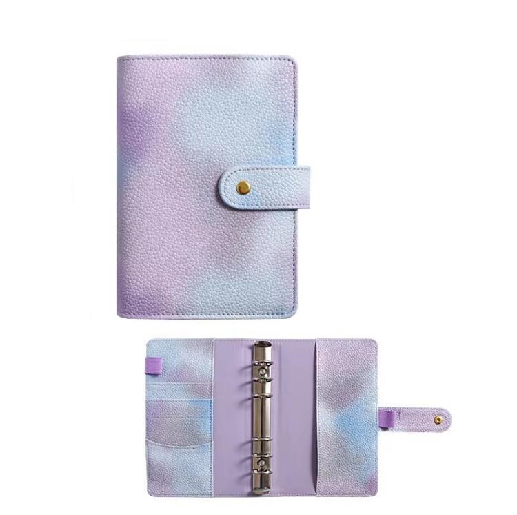 A5 A6 Binder Bloc-notes Perle PU Couverture En Cuir A7 Notebook Budget Binder 6 Anneaux Spirale Planificateur D'affaires Agenda De Travail Macaron Couleur Bonbon En Gros SN4213