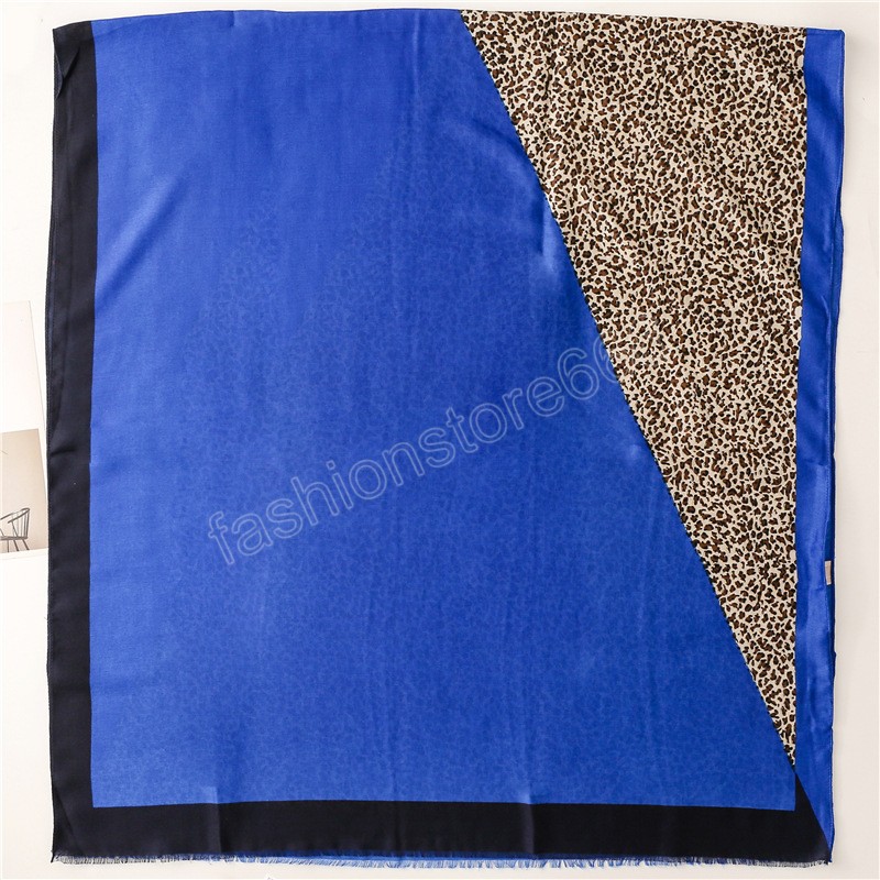 Moda donna Hijab Leopard Dot Frangia Viscosa Scialle Sciarpa Autunno Inverno Avvolgere Pashmina Stola Bufanda Musulmano Hijab