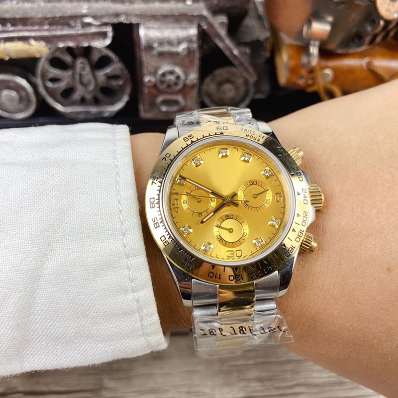 남성 시계 자동 기계식 시계 방수 스테인리스 스틸 40mm 팔찌 남자 비즈니스 손목 시계 접이식 버클 Montre de Luxe