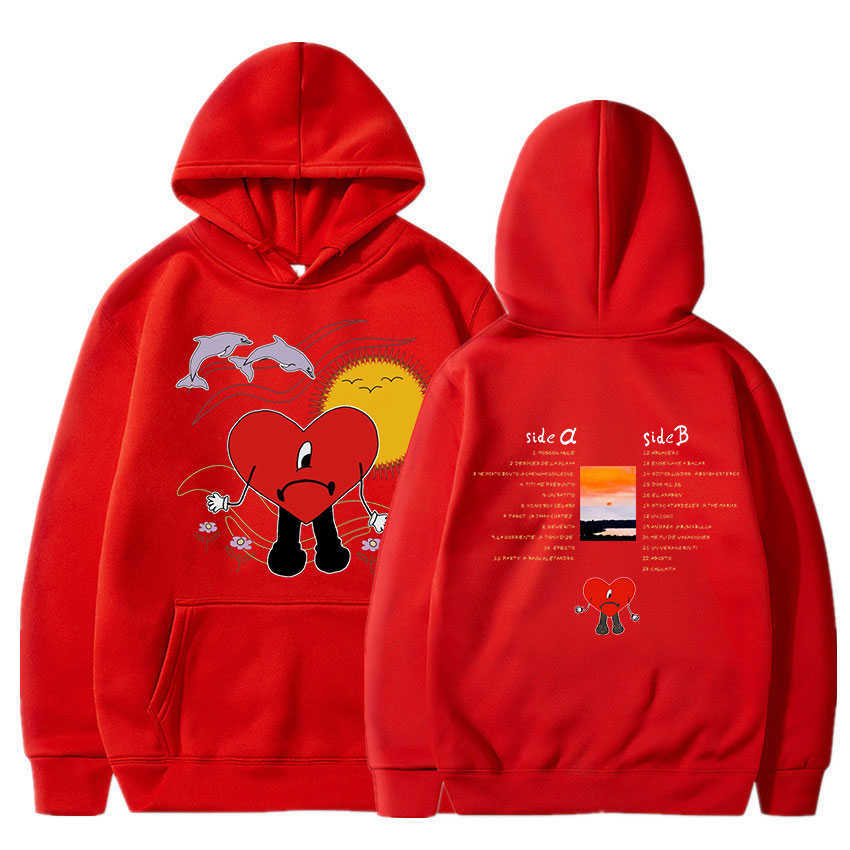 Men's Hoodies Sweatshirts 2022 USA Singer Bad Bunny Hoodies UN VERANO SIN TI Music Album Hoody Harajuku Hip Hop Streetwear Men's Hoodie Sweatshirt T221008