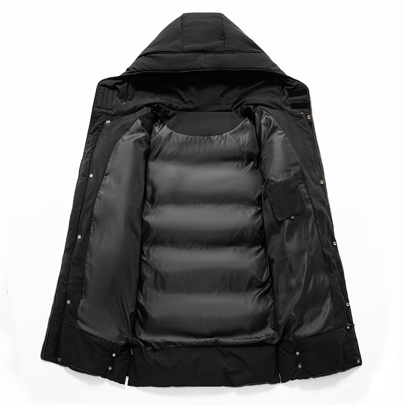 Herren Daunenparka Herren Langer Mantel Große Größe 7XL 8XL Winter Baumwolle Gefütterte Jacke Übergroße Ehemann Kapuze Parka Oberbekleidung Dicke Warme Windjacke Männlich 221010