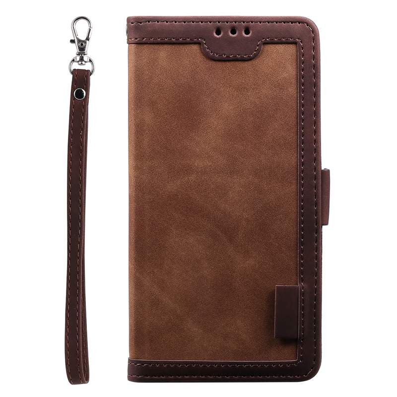 Hybrid Color Leather Wallet Cases For Iphone 15 14 Pro Max 13 12 Mini 11 XR XS MAX X 8 7 6 Business Contrast Hit Credit ID Card Slot Holder Flip Cover Men Pouch With Strap