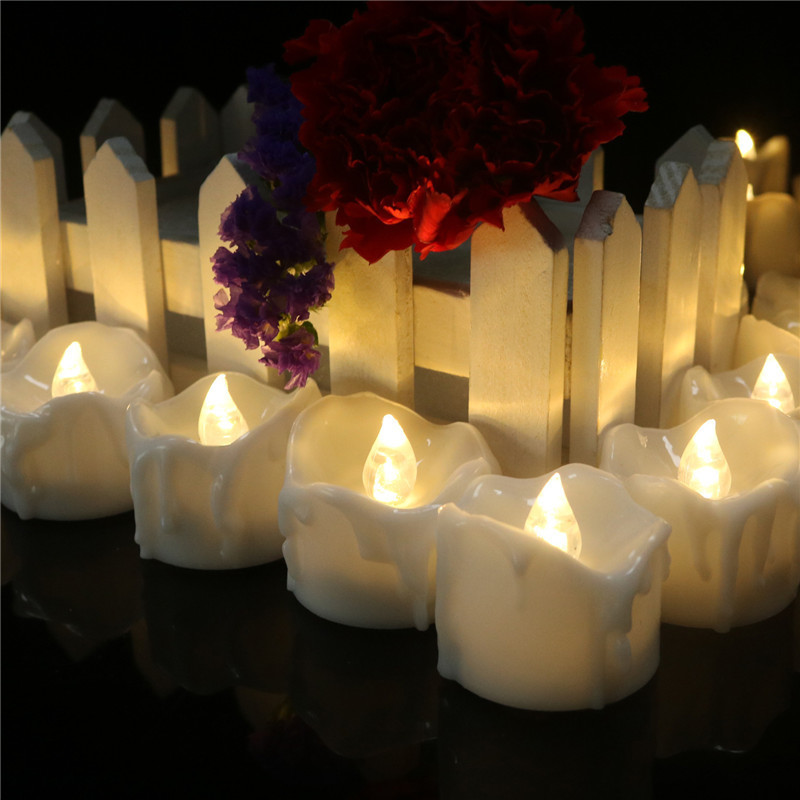 Velas Paquete de 6 Velas LED parpadeantes con batería Temporizador Candelitas electrónicas bougie mariage aniversario 6 horas encendidas 18 horas apagadas 221010