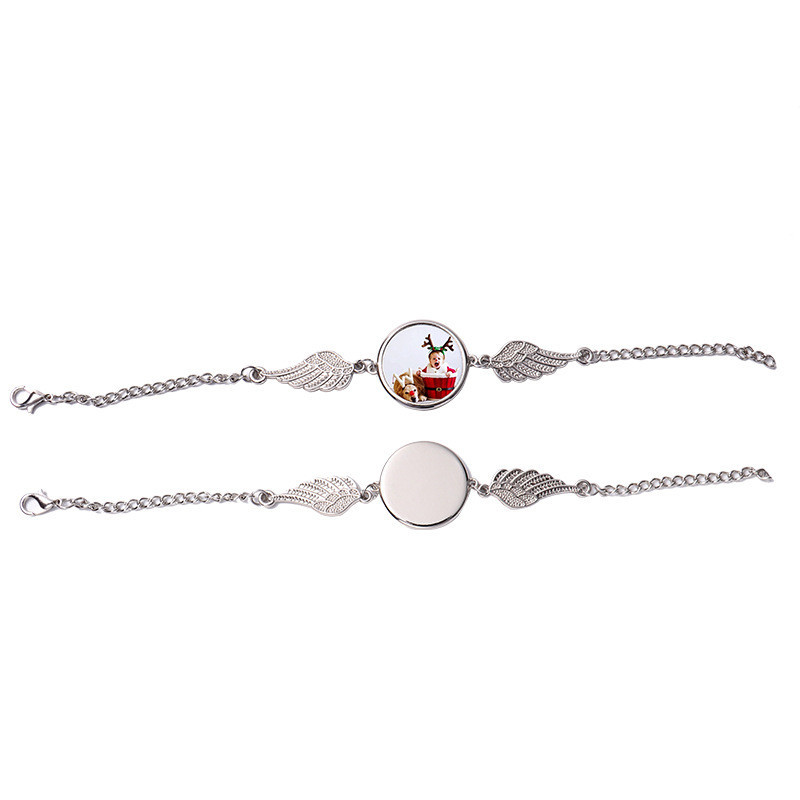 Sublimação DIY Pulseira de amor em branco para homens para mulher Liga de impressão de liga de impressão de liga de impressão de liga de impressão de liga Round Round Designer Family Family