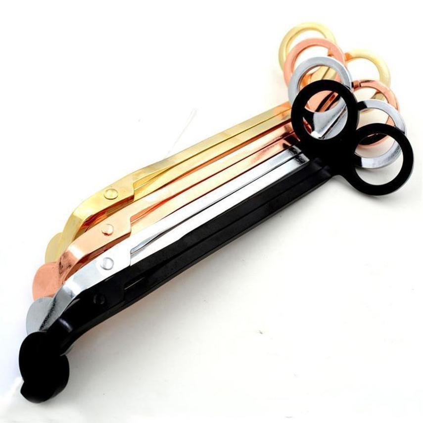 DHL UPS Scissors Stainless Steel Snuffers Candle Wick Trimmer Rose Gold Cutter Wick Oil Lamp Trim scissor GC0825