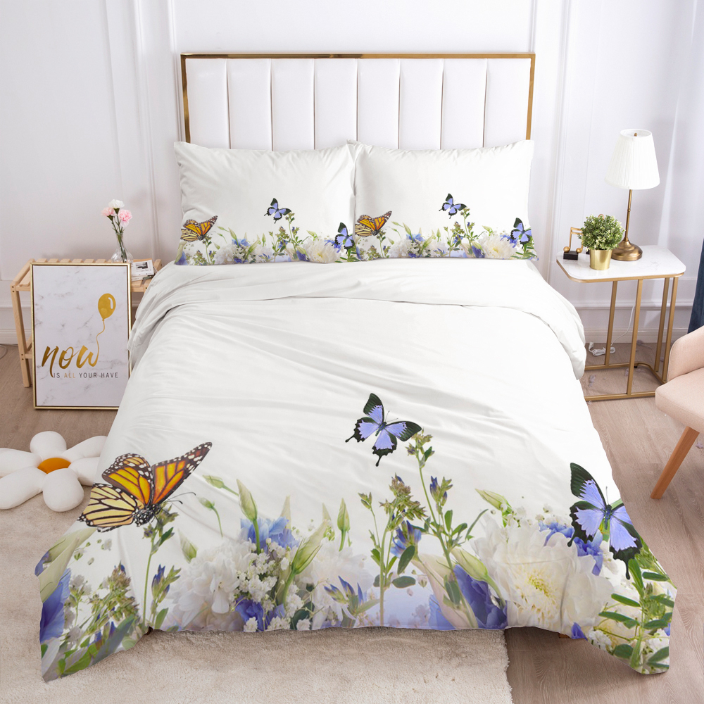Bedding sets Bedding Set Duvet Cover Pillowcases ComforterQuiltBlanket Cover Luxury 3D HD Quality Printed Reactive Queen Single Leaf 221010