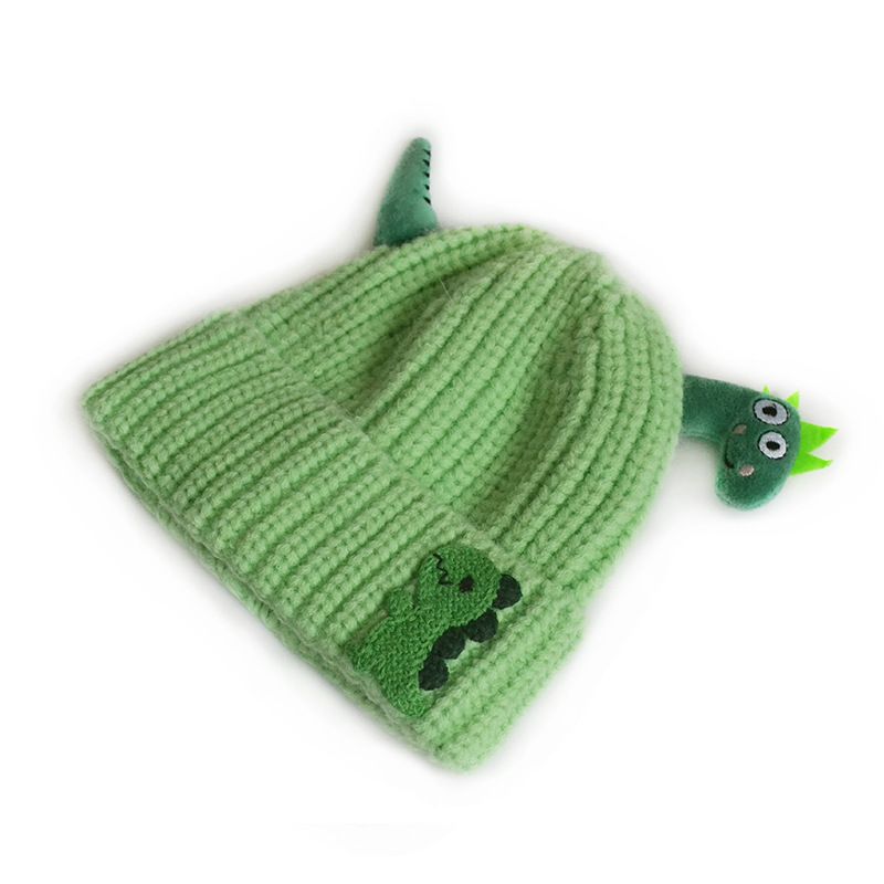 Autunno Inverno Bambino Bambini Cappello Lavorato A Maglia Ragazzi Ragazze Colore Caramella Cartone Animato Dinasaur Berretti Bambini Teschio Berretti Cappelli Caldi