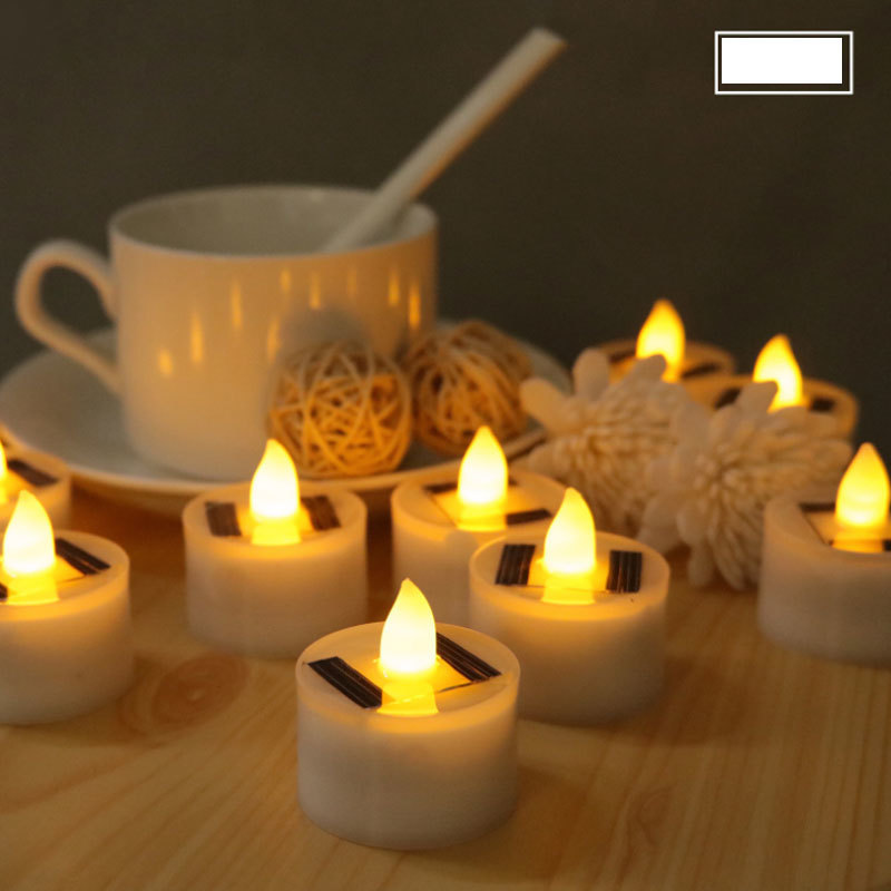 Candles Solar Flameless LED Candles Fake Flickering Tea Lights Outdoor Garden Light Romantic Wedding Party Decoration 221010