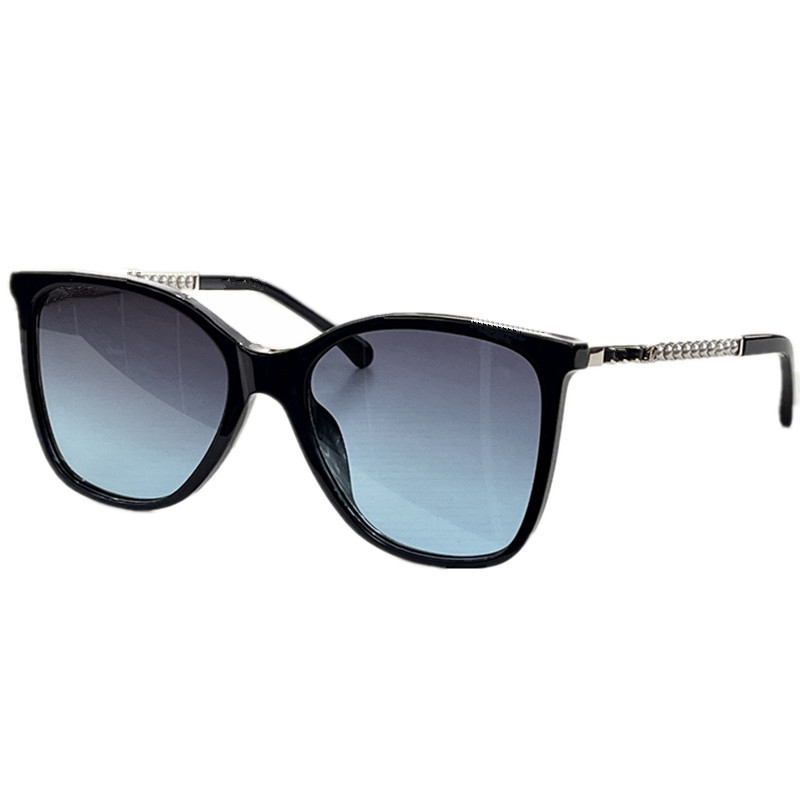 Nouvelle mode Square Butterfly Sunglasses Femmes 344 1 Planche légère Métal Fullrim 54-18-145 Jois de cuir de perle artificielle pour les lunettes de prescription complète