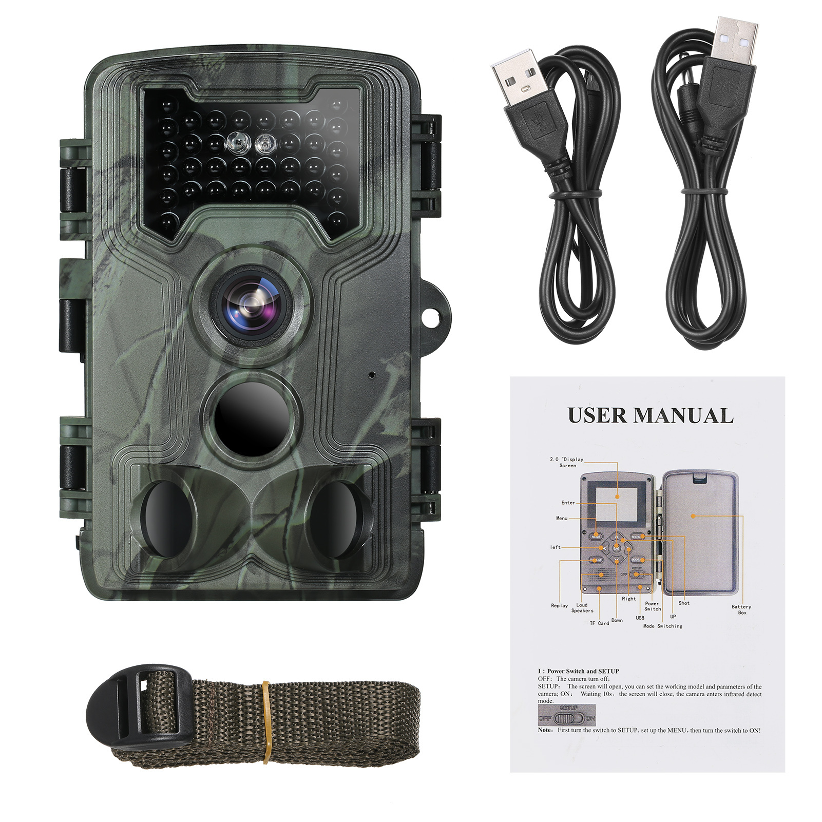 Hunting Cameras 36MP 1080P Trail and Game Camera with Night Vision 3 PIR Sensors IP66 Waterproof Motion Activated Infrared Hunting Camera 221011