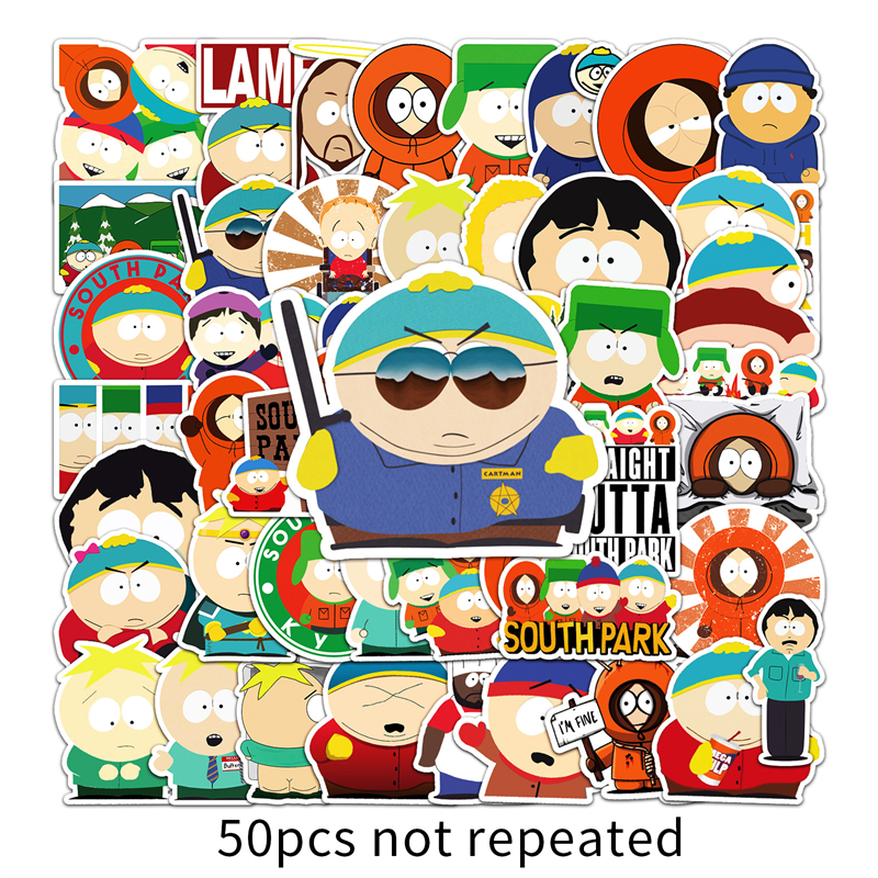 South Park Cartoon Luggage Sticker Graffiti Waterproof Traveling Case Laptop Decoration