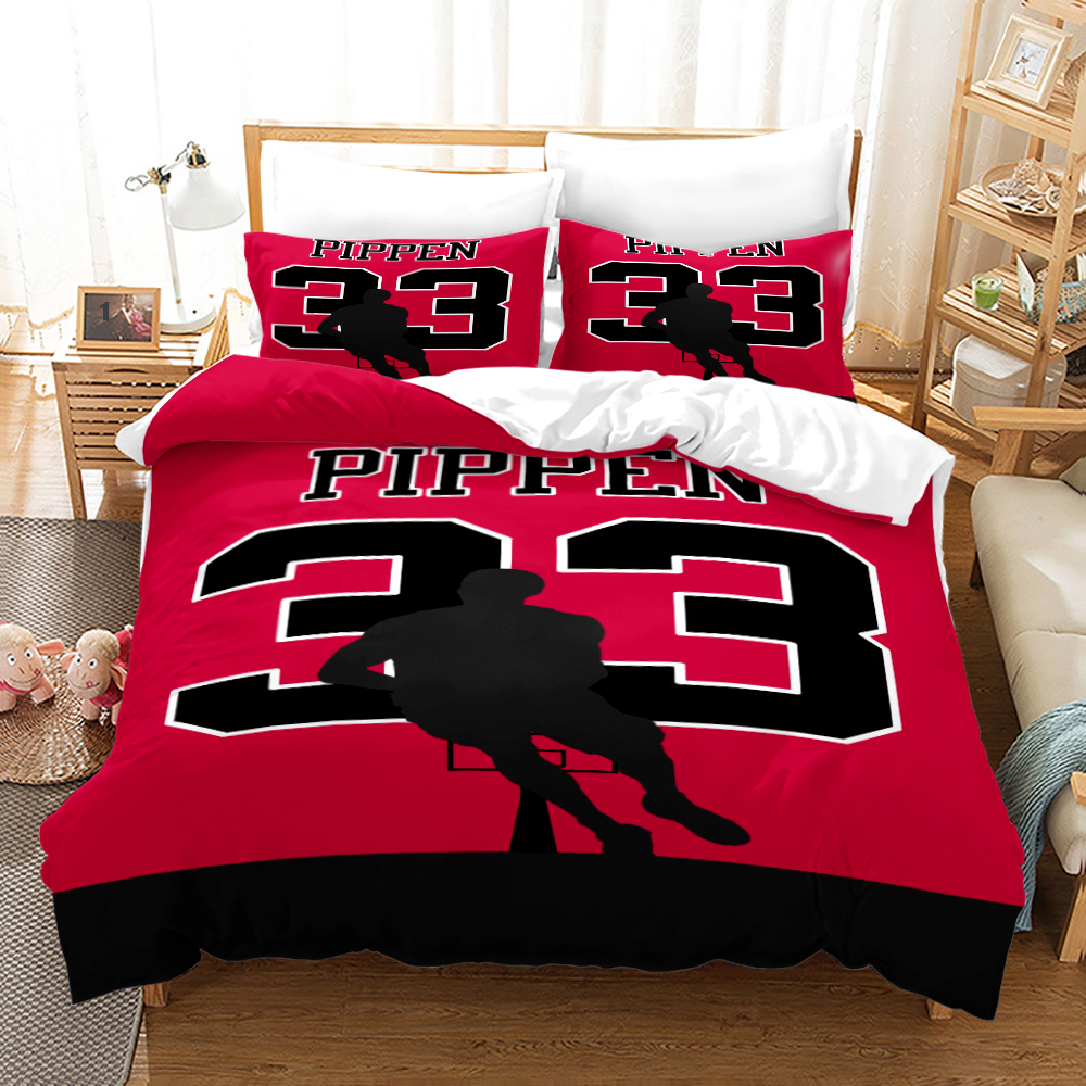 Bedding Sets Polyester Basketball Stars series 3D Digital Printing Duvet Cover Set European and American Style Super Soft Quilt Cover with Pillowcase Full Size