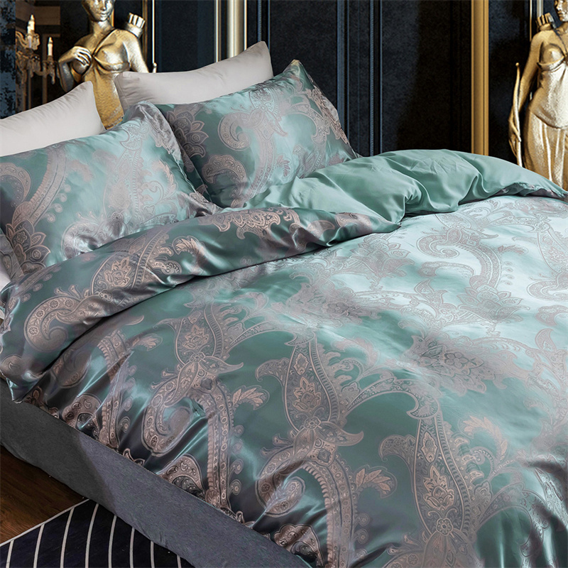 Bedding sets European American Style Bedding Set luxury Jacquard Satin Duvet Cover Sets High End Home Quilt Covers US EU Size 221010