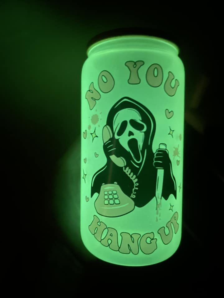 16oz glow in dark glass tumblers with bamboo lid short sublimation can cooler frosted glasses cola beer cans 480ml beverage drinking Cup Gradient bottles