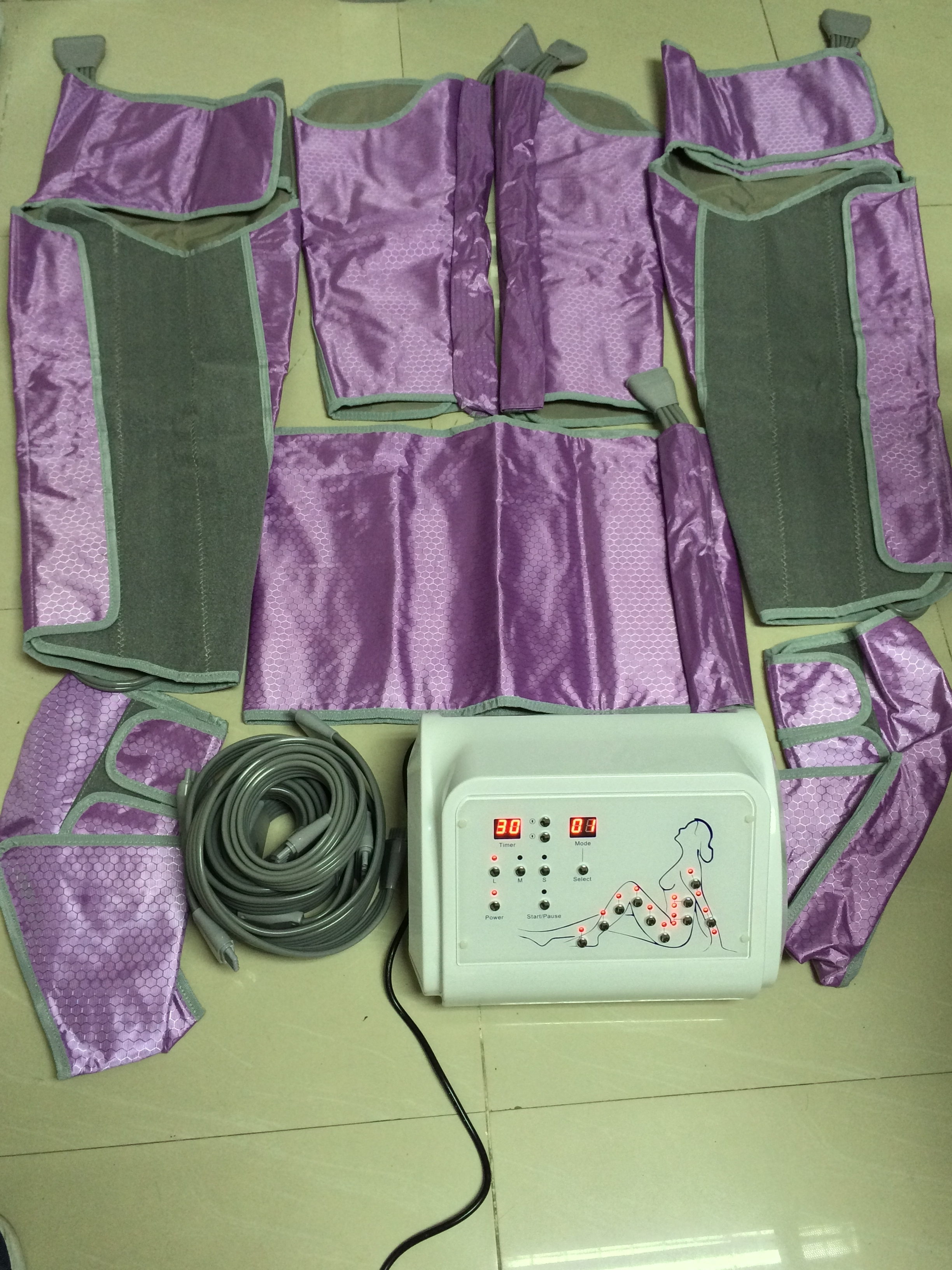 Portable Lymph Drainage Slimming Air Wave Pressure Compression Pressotherapy Machine For Spa Salon Clinic Body Massage