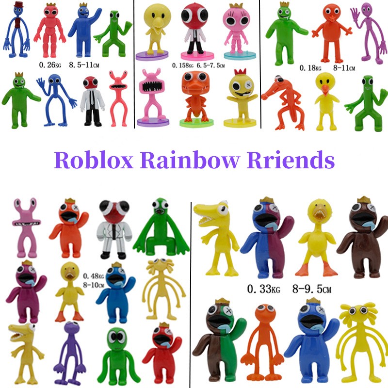 Anime Gaming Figuras periféricas RoBlox Rainbow Friends Action Hand Hand Office Cake Torning Ornament Regalo de Navidad para niños