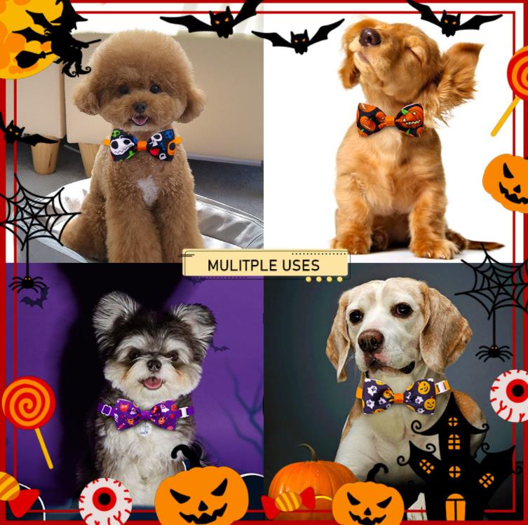 Hondenkleding levert nieuwe Halloween Pet Leveringen BOWS Tie honden Cat Bow Decorations SN4720