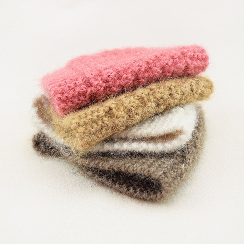 Bandeaux tricotés Crochet laine tricot tête Wrap femmes chapeaux doux Turban élastique bande de cheveux couleur unie Femme cheveux accessoires