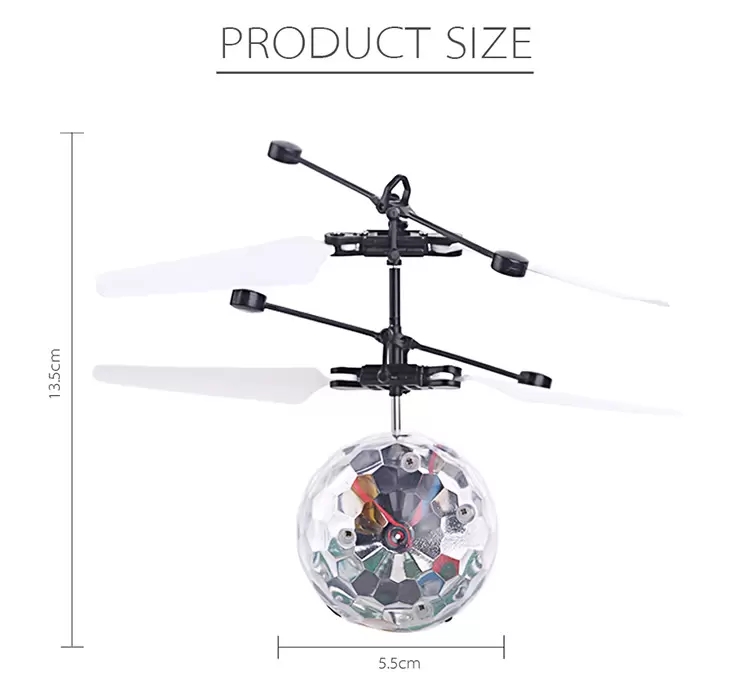 LED-Flugspielzeug-Ball, leuchtende Flugbälle für Kinder, elektronisches Infrarot-Induktionsflugzeug, Fernbedienung, magisches Spielzeug, Sensing, Hubschrauberspielzeug ZM1012