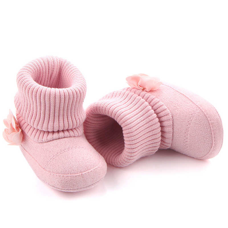 Bottes nouveau-né mode bébé pour fille princesse chaussures botte infantile chaussons enfant en bas âge marque Buty avec fleurs roses cadeau de douche Y2210