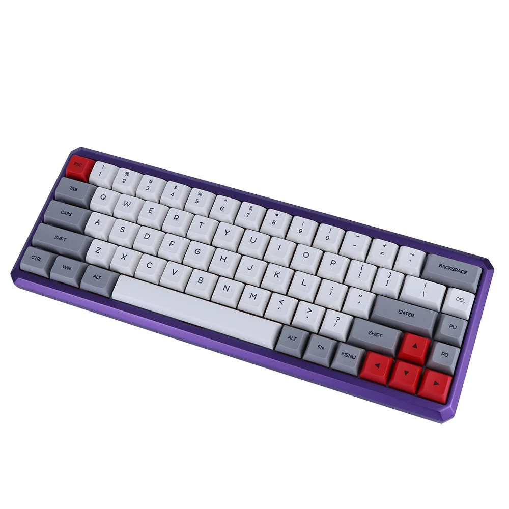 Tastaturen Epomaker GK68XS 68 Tasten tauschen RGB Bluetooth 51 Kabellose kabelgebundene mechanische Tastatur eingefärbte PBT-Tastenkappen 221012 aus