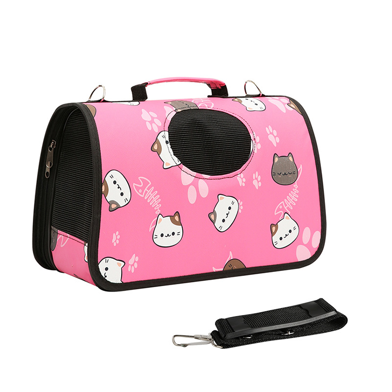 猫のためのペット旅行キャリア犬ソフトサイドペット旅行袋オックスフォードペット用品バッグ屋外の防水ハンドバッグ
