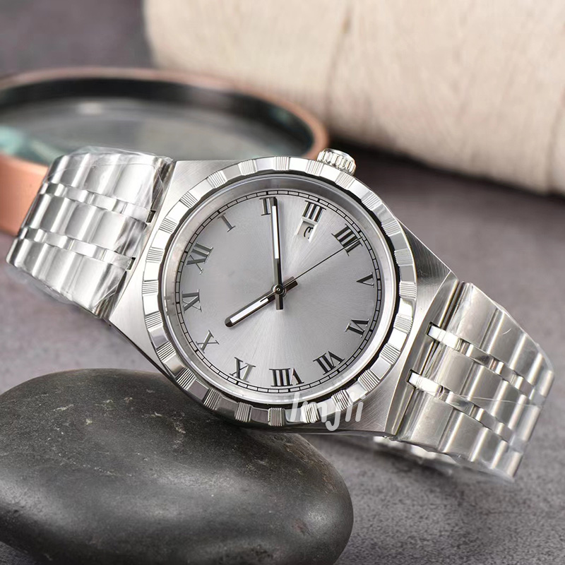 lmjli - Men's mechanical watch Stainless steel watches Automatic calendar 41mm large fashion wristwatch294Q