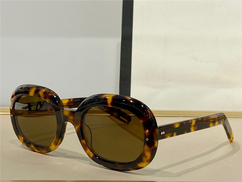 Yeni Moda Tasarımı Güneş Gözlüğü 0497 Oval Tahta Çerçevesi Popüler ve Basit Stil Çok yönlü dış mekan UV400 Koruma Gözlükleri