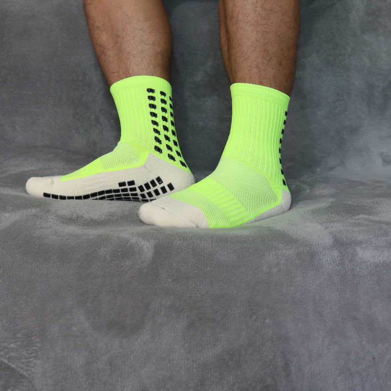 Herensokken Nieuwe sport anti slip voetbal katoen voetbal grip sokken vierkante mannen calcetines van hetzelfde type als de trusox T221011