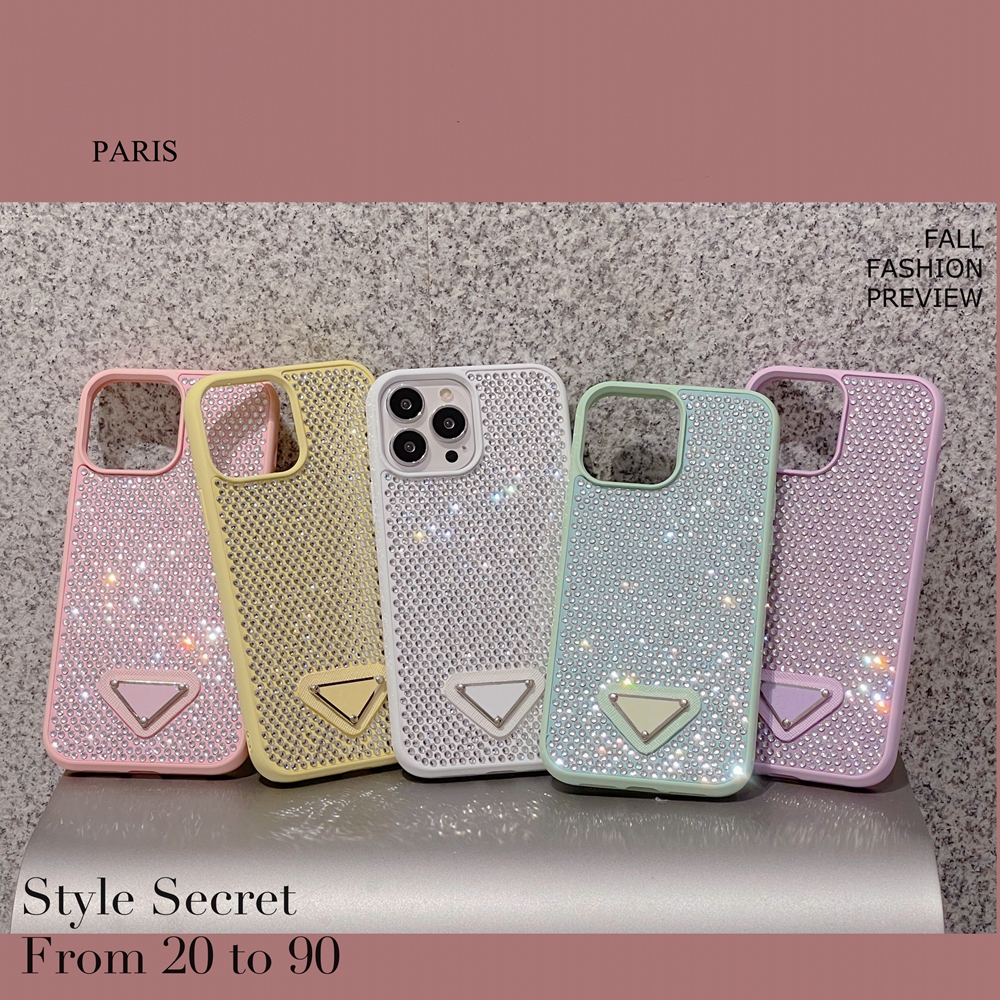Luxury Glitter Phone Cases For Iphone 15 14 Pro Max i 13 14 11 XS XSmax XR Plus Fashion Designer Bling Sparkling Rhinestone Candy TPU Diamond 3D Crystal Women Back Cover