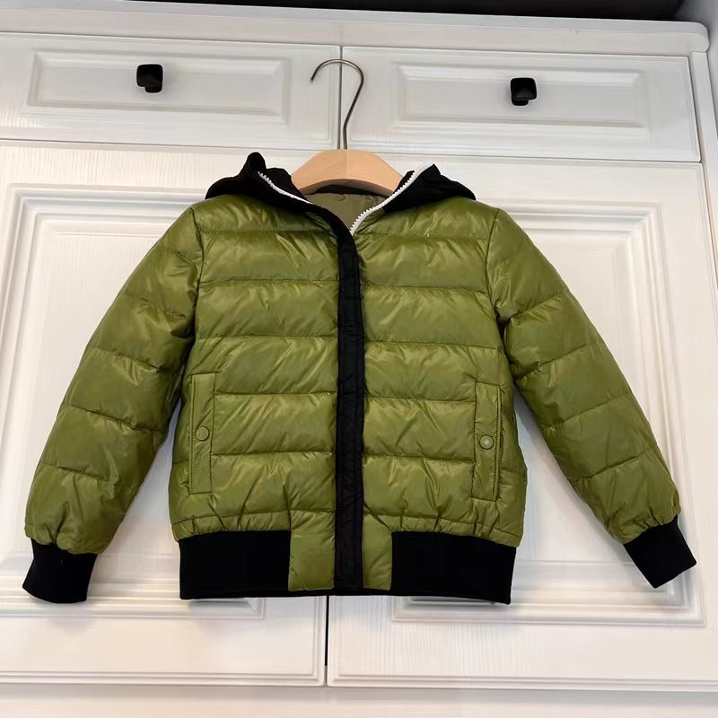 Baby Designer Clothes Down Coats 2022 Winter New Mid School Children Can Wear Hooded Long-Sleeved Jacket On Both Sides Of Children's Outwear Kids Clothing