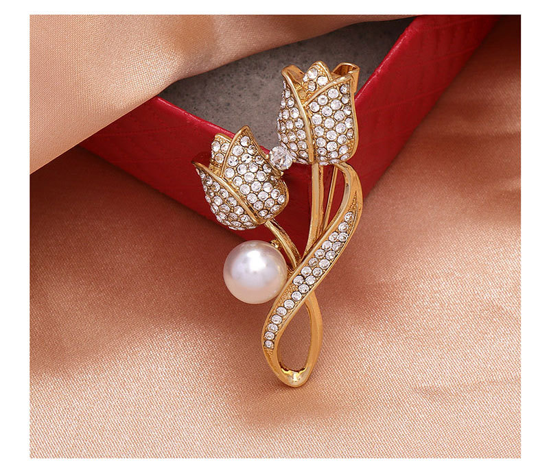 Broche de costume de qualité supérieure pour femme, pull, Corsage, tendance, en perles, boucle, accessoires bijoux