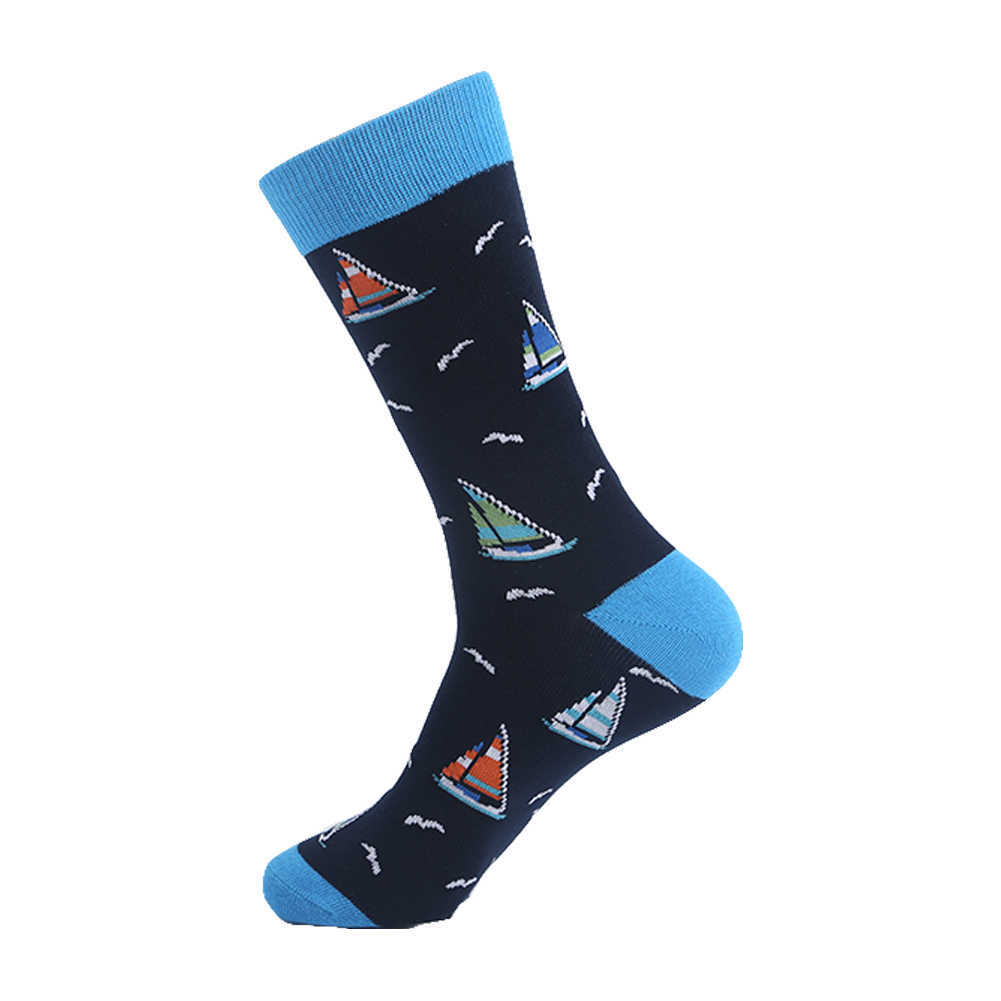 Calzini da uomo VPM Marca Calzini da uomo in cotone Divertente Hip Pop Frutta Banana Peperoncino Chicchi di caffè Alien Long Cool Skate Sock uomo T221011