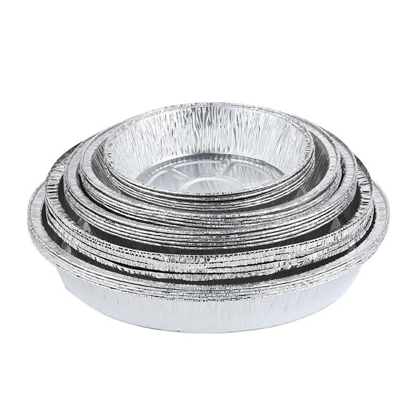 6 inch/7 inch ronde gezonde aluminium folie Pan Voedselcontainers Handige foliebanen voor bakken/opslaan/herverwarming/maaltijdbereid