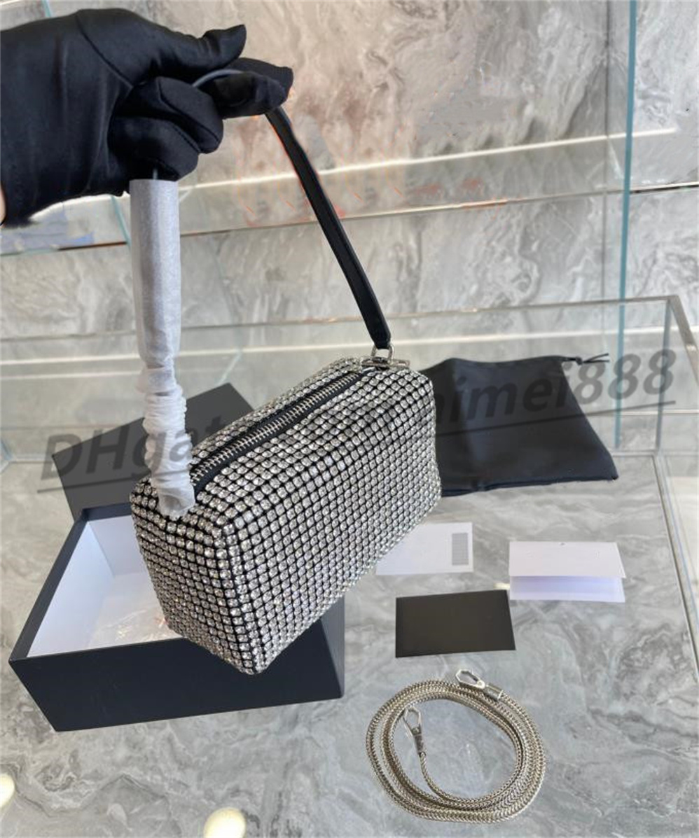 Bolsa de ombro de bolsa de diamante superior, especialmente projetada para mulheres, busto com uma bolsa de cadeia de moda feita à moda de molas feitas à mão