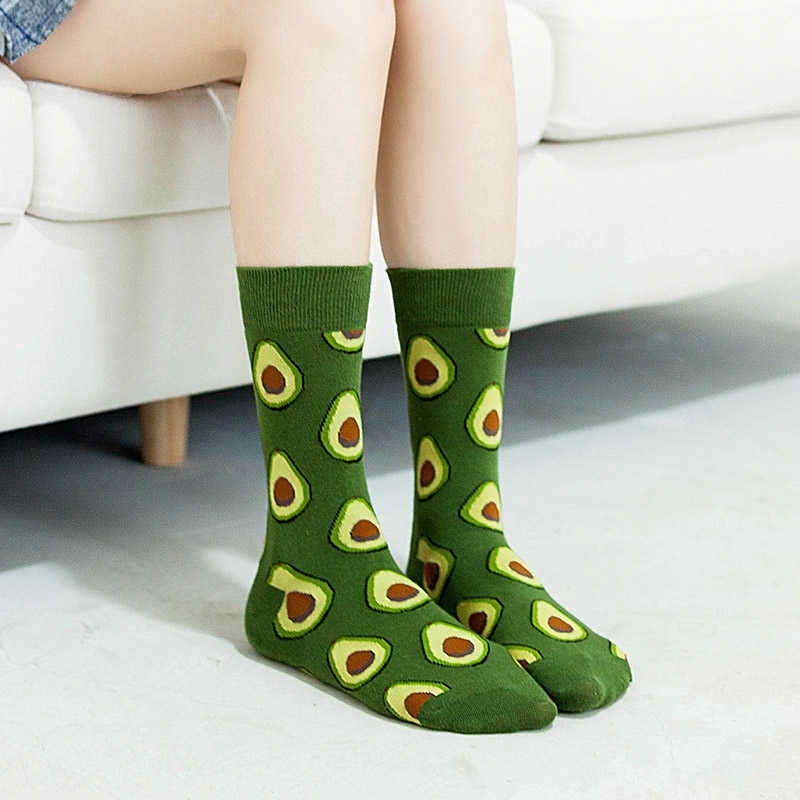 Chaussettes pour hommes Femmes Drôle Mignon Coton Omelette Japonais Harajuku Skateboard Hamburger Heureux Avocat Fruit Oeuf Cadeau De Noël T221011