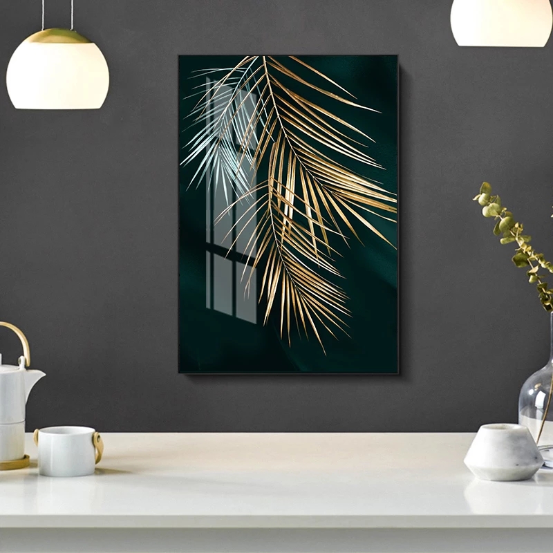 Pittura su tela Acquerello Decorazione nordica Foglia d'oro Tela Dipinti astratti Wall Art Poster e stampa Immagini decorative soggiorno Decorazioni la casa