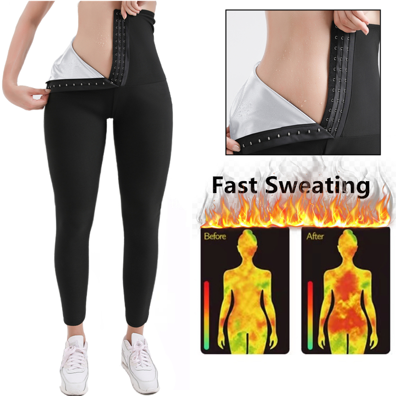 Leggings de sauna de sauna de barriga de barriga para mulheres calças de moletom de alta compressão Treinamento de treino térmico Slimmor Treinamento s 221011