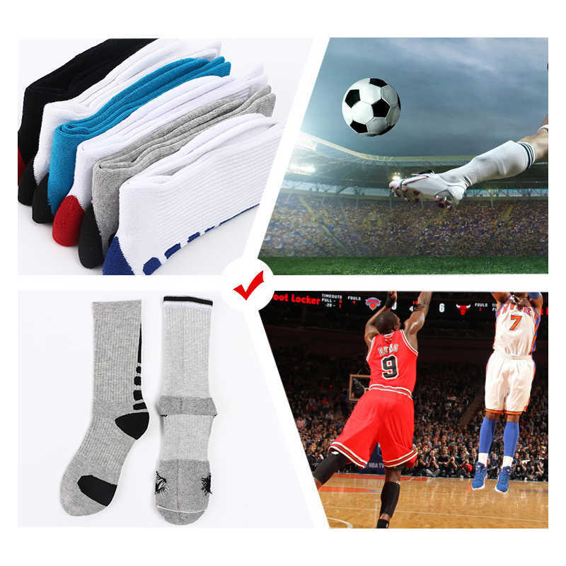 Men's Socks New Colorful Elite Men Socks Long CoolMax Outdoor Cycling Basketball Running Sport Sock for Male Christmas Gift T221011