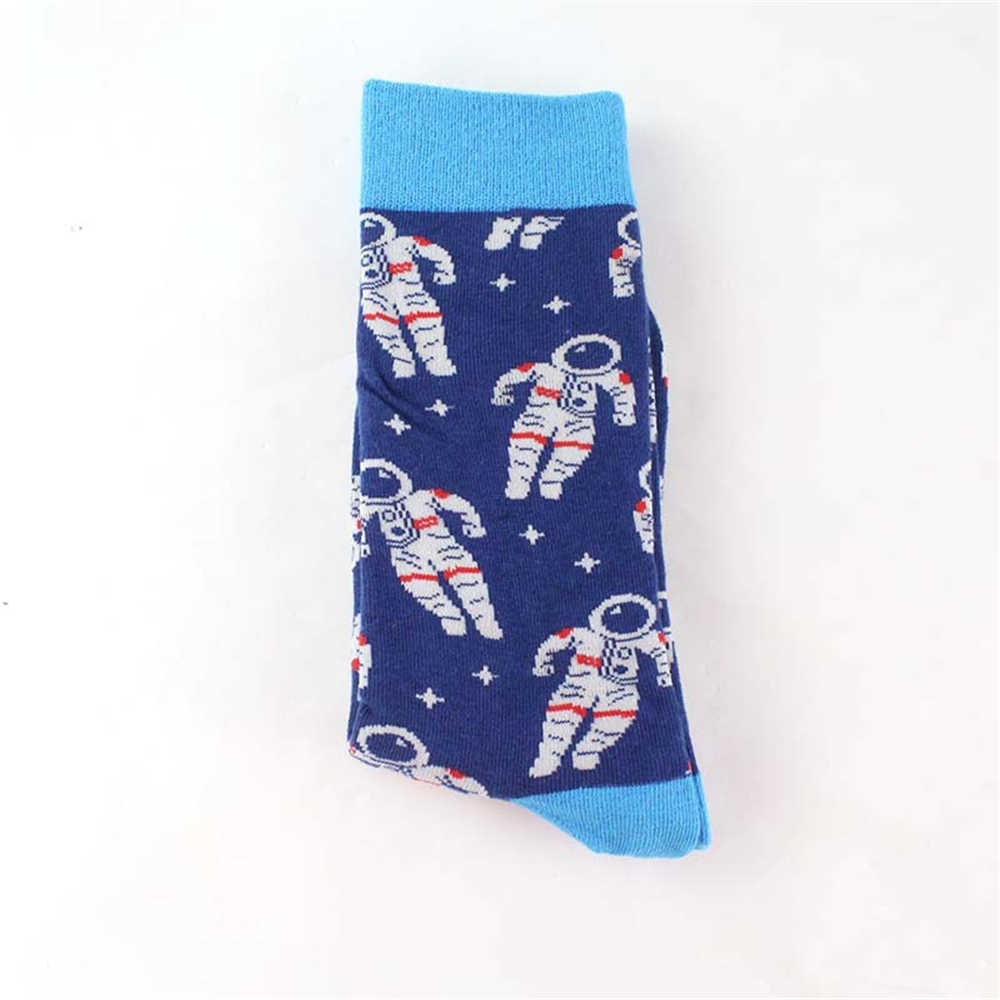 Men's Socks New Unisex Funny Dinosaur Cat Dog Deer Skull Frog Fish Owl Cock Ocean Waves Pug Monkey Astronaut Men Women Socks Dropship T221011