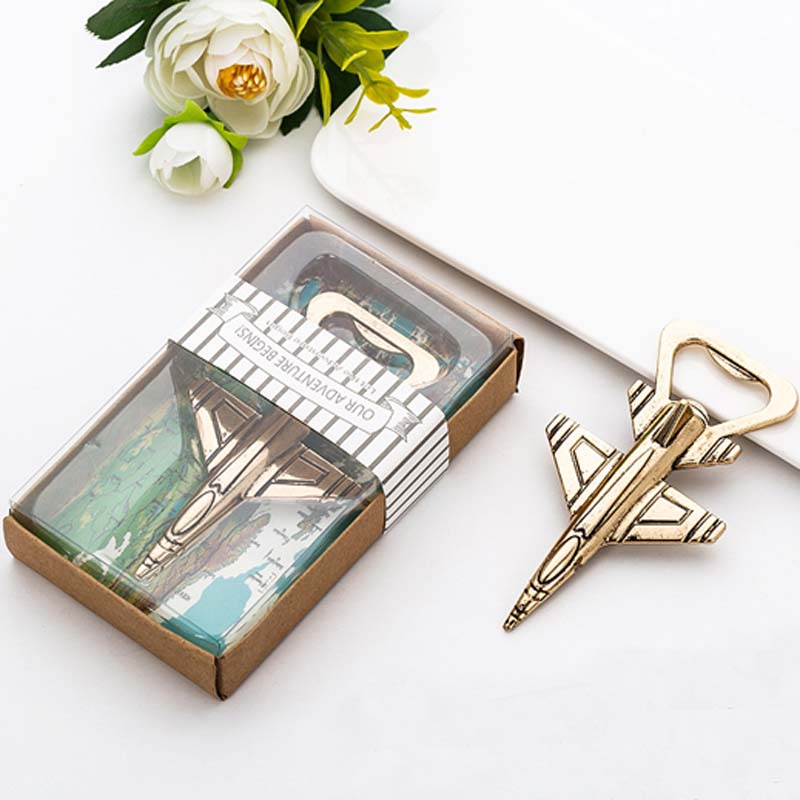 Airplane Bottle Opener Party Gifts Travel Theme Destination Adventure Wedding Favors Event Keepsakes Engagement Giveaways