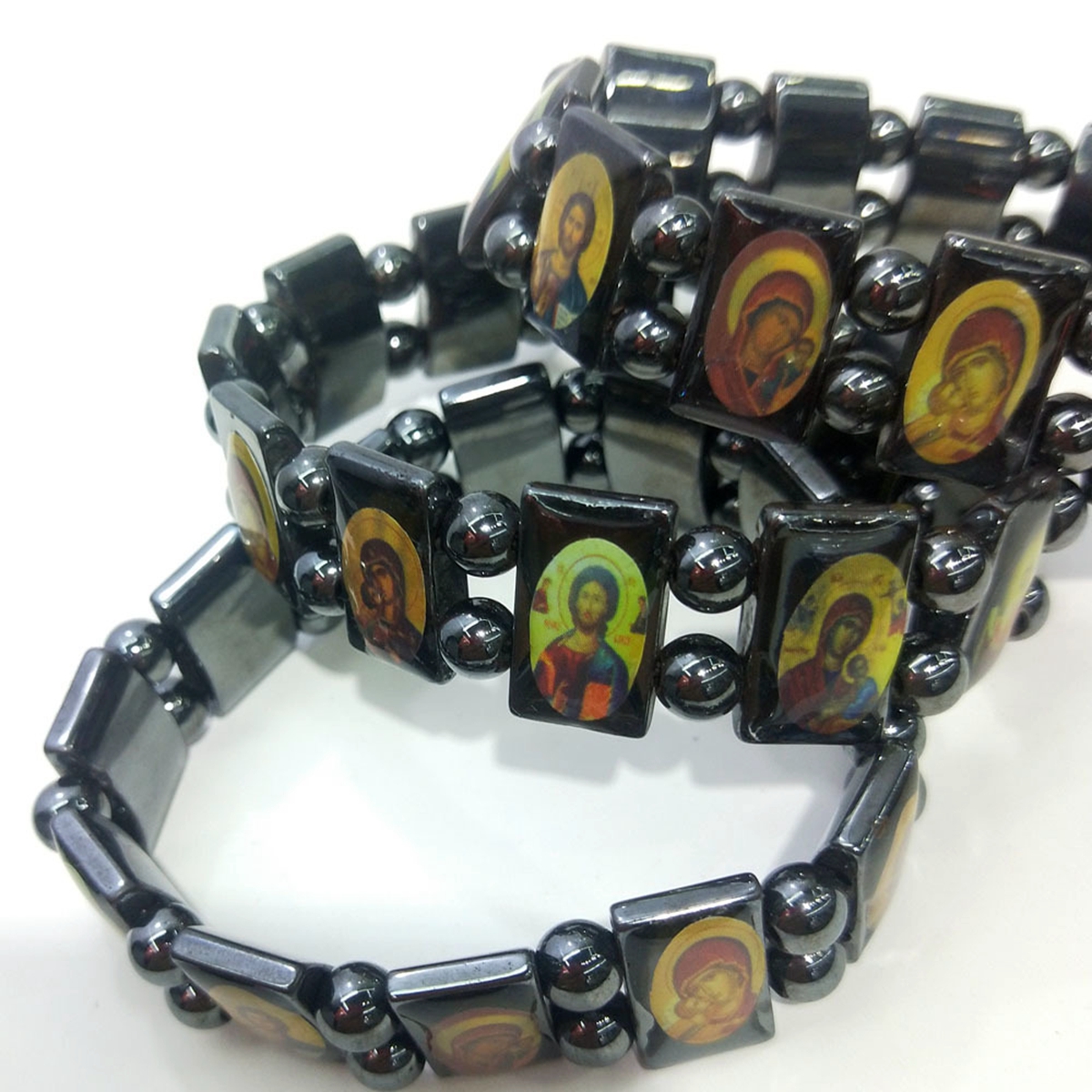 Exquisite Jesus Maharashtrian Bangles Bracelet Set With Virgin Mary