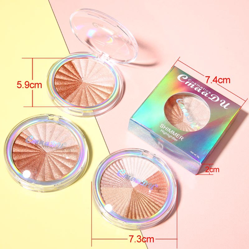 Bronzers Powder Makeup Evidenziatore a lunga durata Gilter Glow Face Contour Shimmer Illuminator Ginger Cosmetics