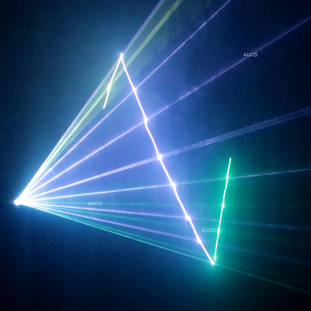 500MW RGB Fullfärgslaserbelysning 10-kanal DMX-projektorbelysning Ljud aktiverat för DJ Clubs Party Disco Stage JG-F5
