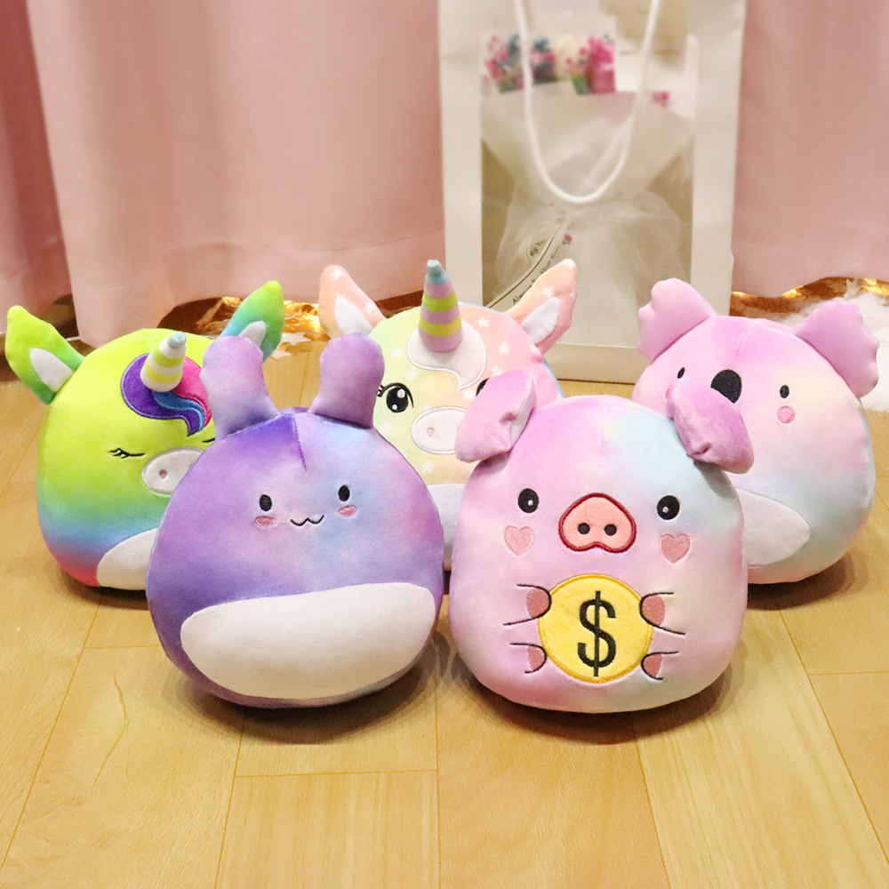 18cm Squish Mallo Cartoon plush little doll soft Q play unicorn children sleep with dolls