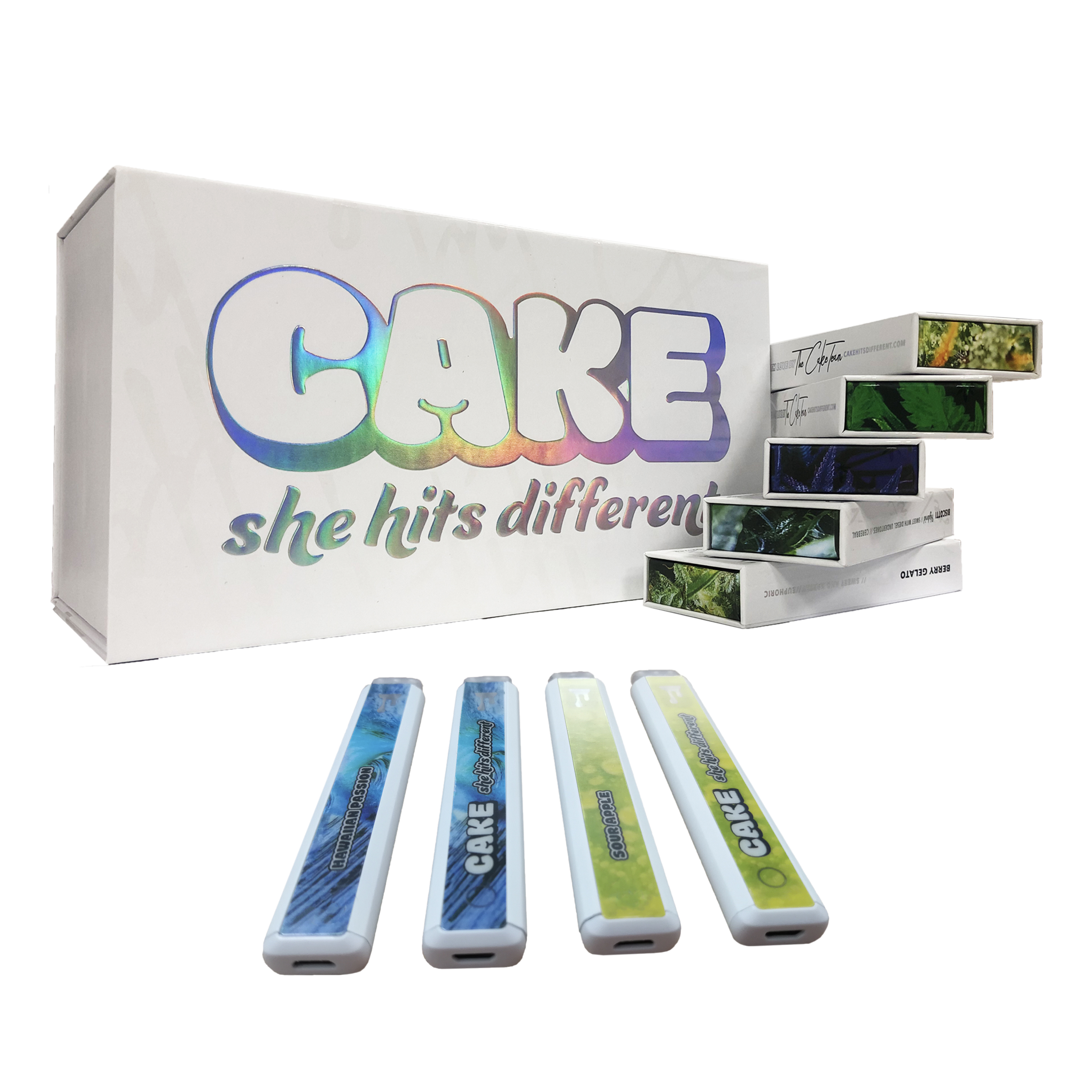 Tårta laddningsbar engångs cigaretter Vape Pen Vapes Bar Patroner 1 ml tomma fröskidor 350 mAh batteri med barnsäker förpackning