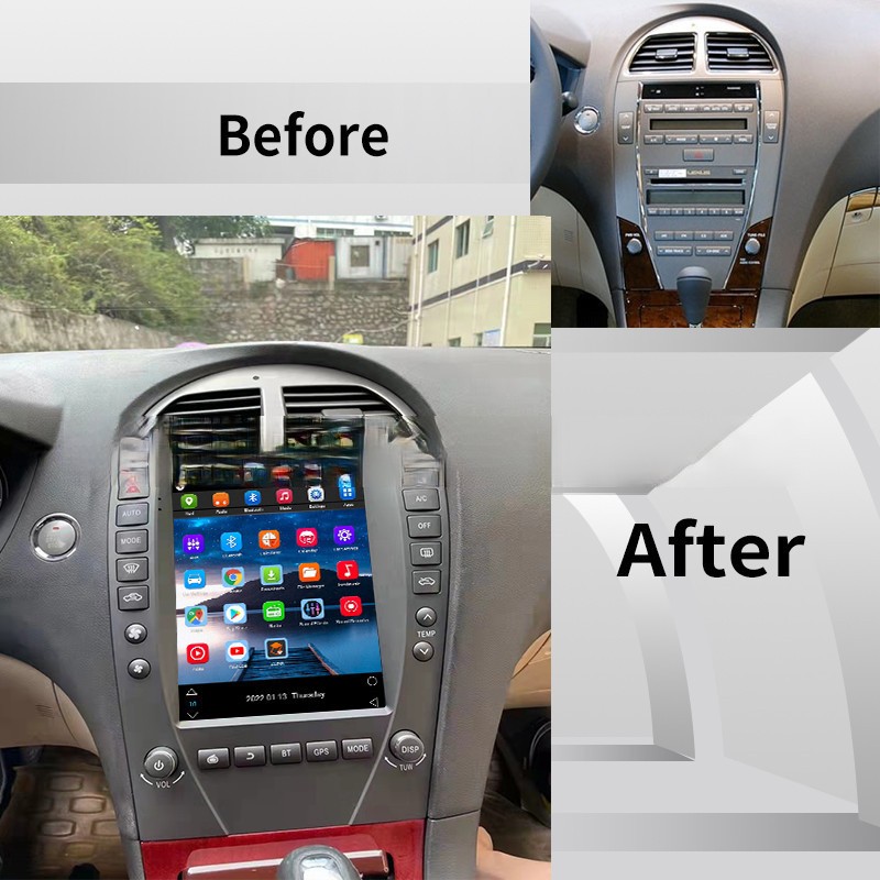 안드로이드 자동차 DVD 플레이어 9.7 인치 HD 수직 스크린 Lexus ES GPS Navigator 올인원 16G 라디오 플레이어