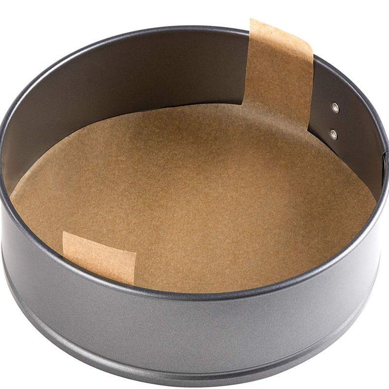 White Brown Parchment Paper Rounds with Lift Tabs Nonstick Cake Pan Baking Liners Wholesale LX5188