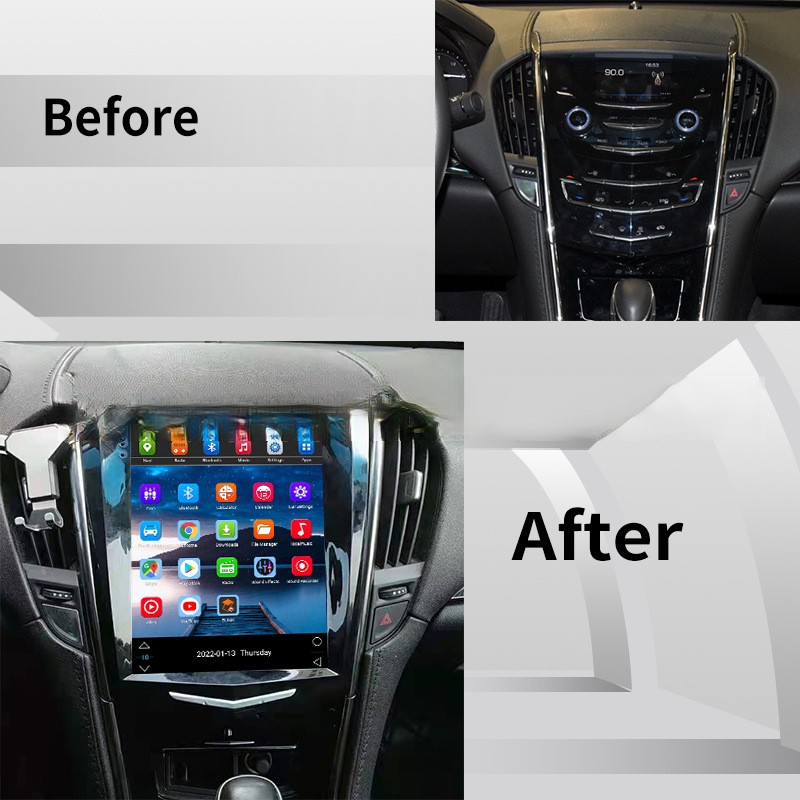 Tesla Vertical Screen Car DVD Cadillac ats AndroidヘッドユニットカーステレオオートオートラディオGPSナビゲーション