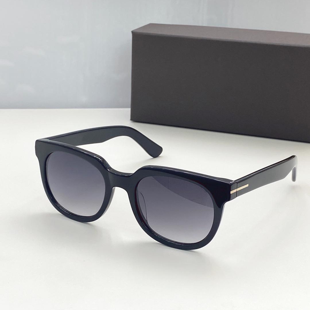 Runde Designer-Sonnenbrille für Damen und Herren, High-End-Unisex-Tom-Shade-Brillengestell, blaue Linse, abnehmbar, klassisch, luxuriös, Bra311h